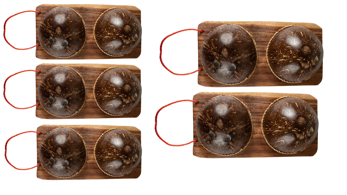 CCcollections Coconut Shell Wood Foot Massager | Plantar Fasciitis & Reflexology Tool for Home Spa