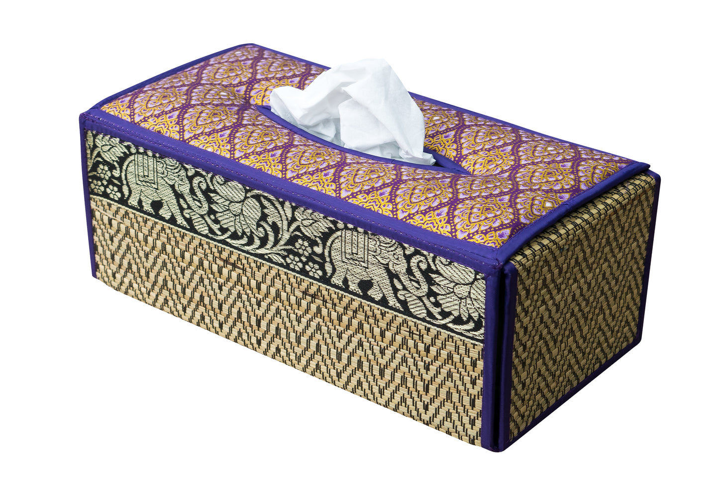 Handmade Reed Tissue Box Cover Case
