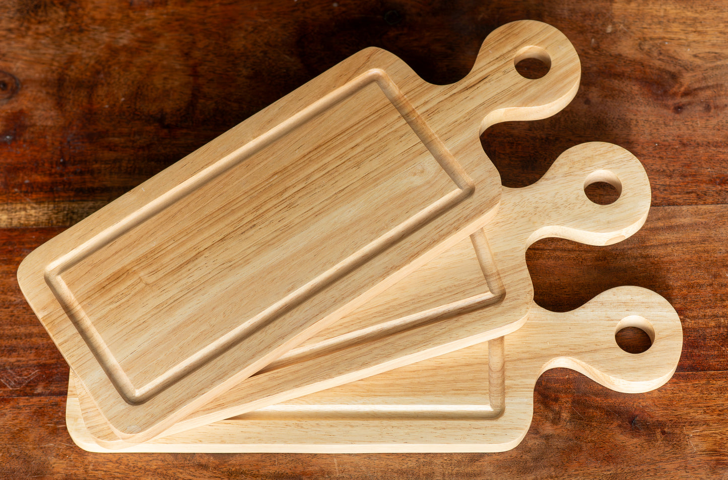 Long Wooden Charcuterie Board With Handle French Style Cheese Serving Board
