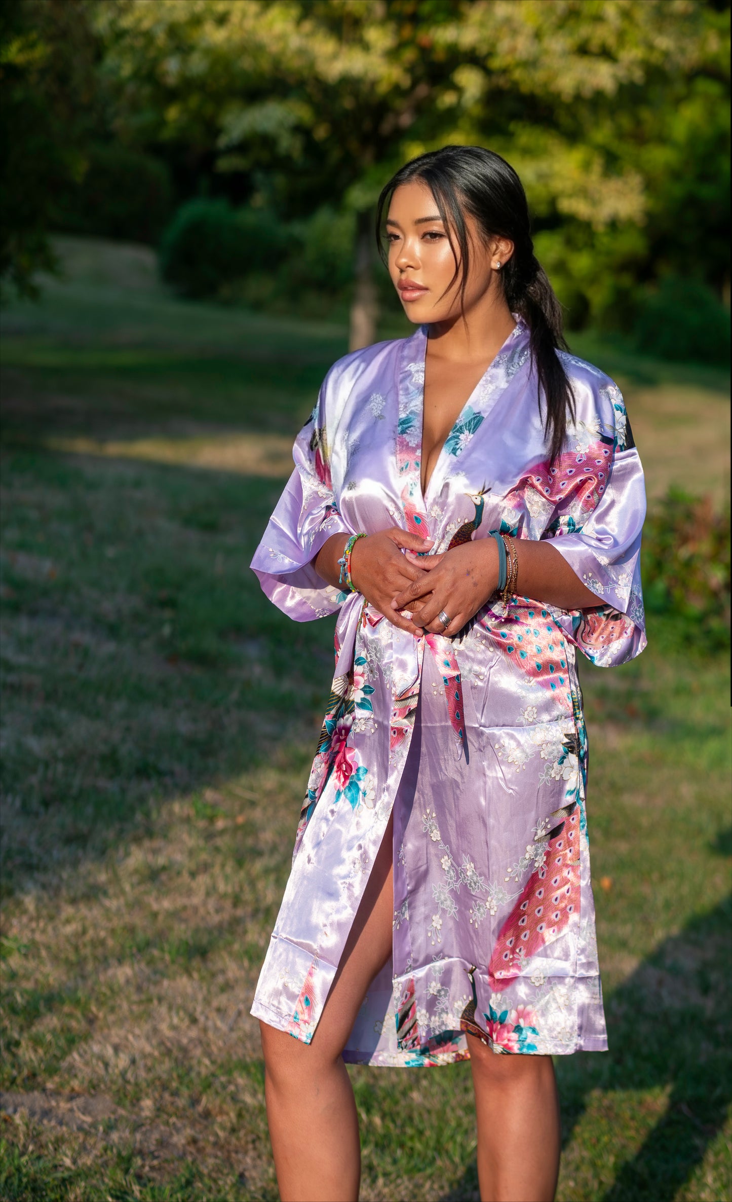 Kimono Robe Peacock - Lightweight Women's Robe | Indulge in Affordable Luxury