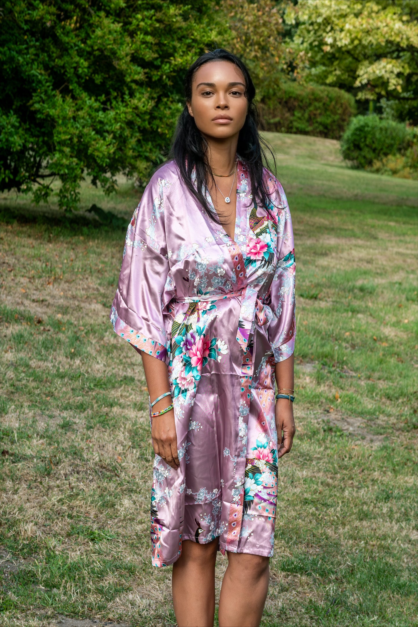 Kimono Robe Peacock - Lightweight Women's Robe | Indulge in Affordable Luxury