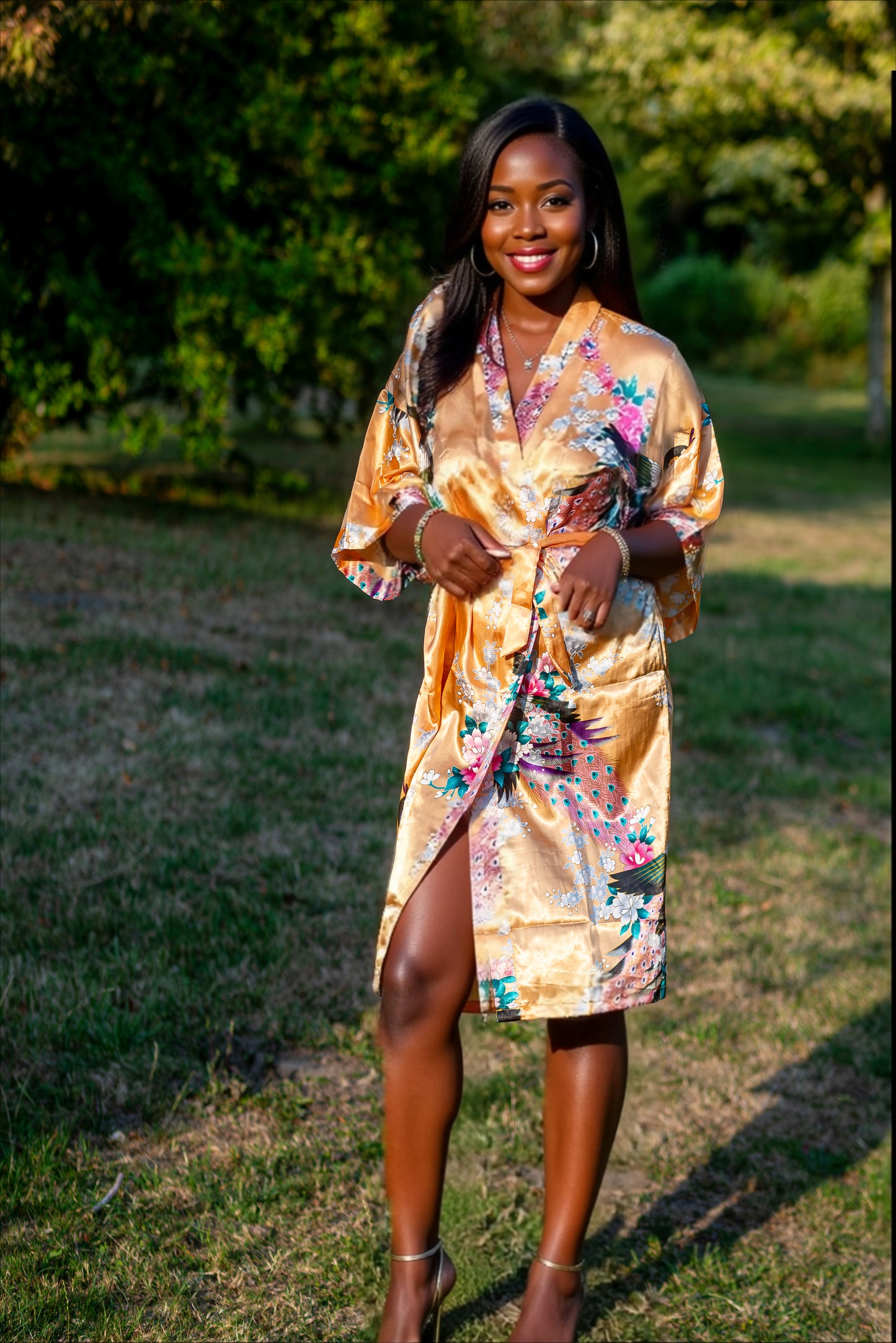 Kimono Robe Peacock - Lightweight Women's Robe | Indulge in Affordable Luxury