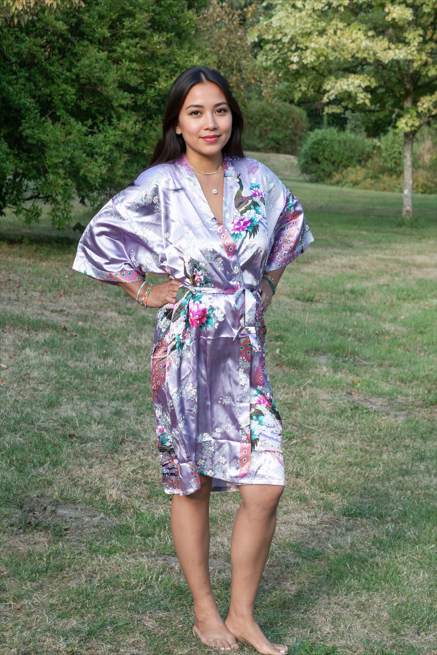 Kimono Robe Peacock - Lightweight Women's Robe | Indulge in Affordable Luxury