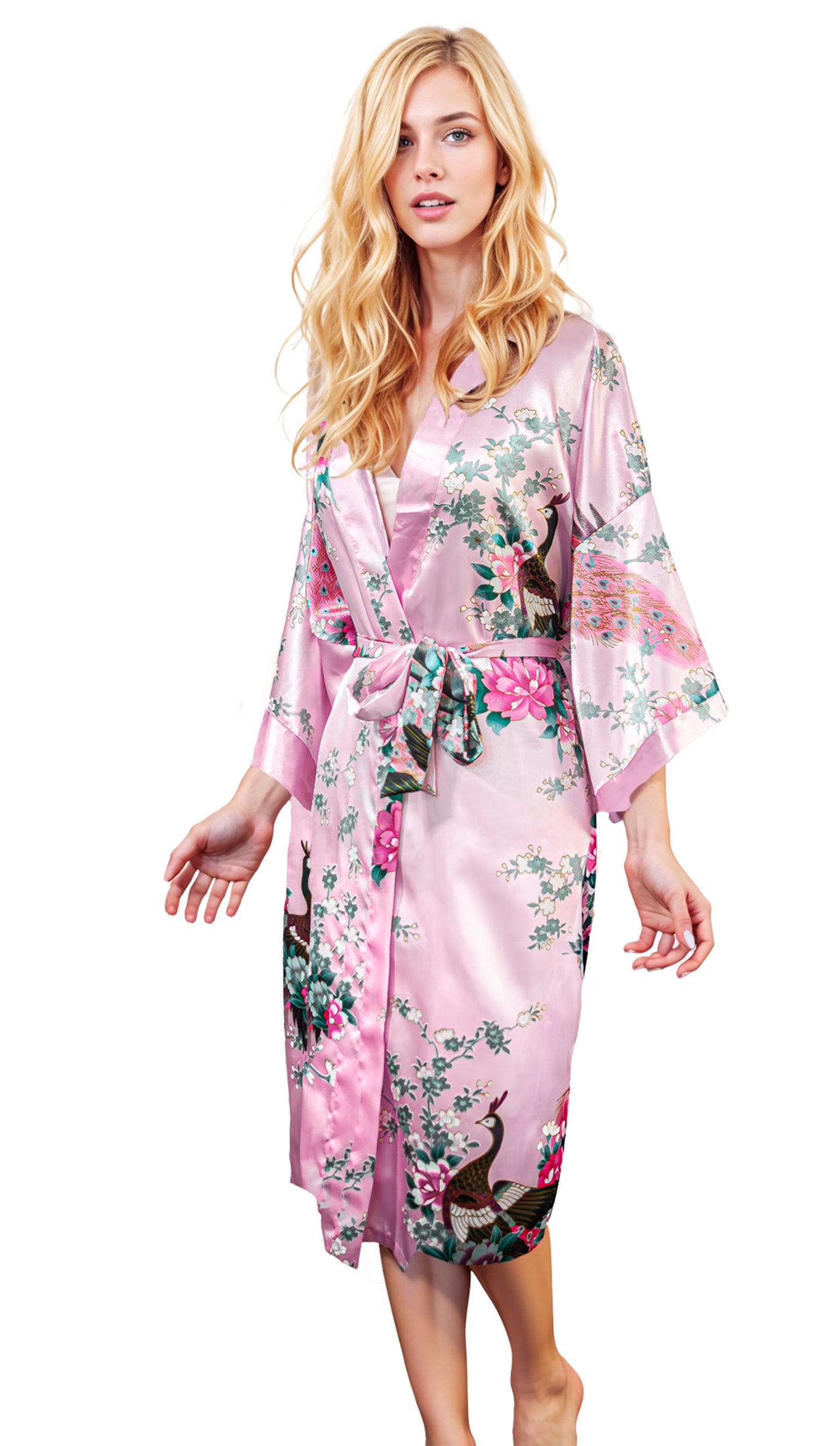 Kimono Robe Peacock - Lightweight Women's Robe | Indulge in Affordable Luxury