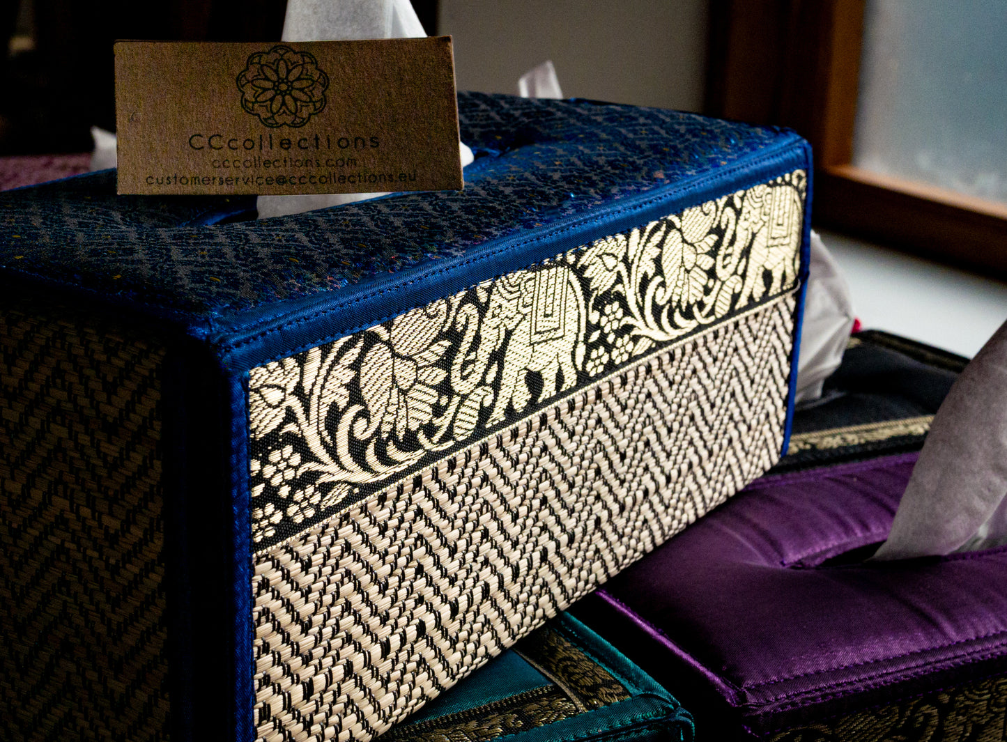 Handmade Reed Tissue Box Cover Case