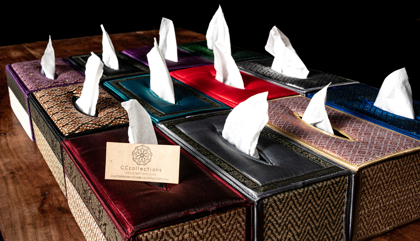Handmade Reed Tissue Box Cover Case