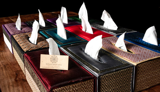 Handmade Reed Tissue Box Cover Case