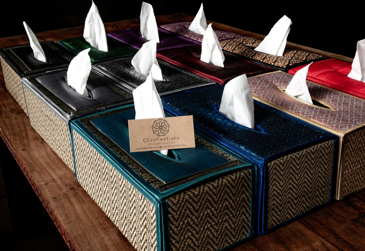 Handmade Reed Tissue Box Cover Case