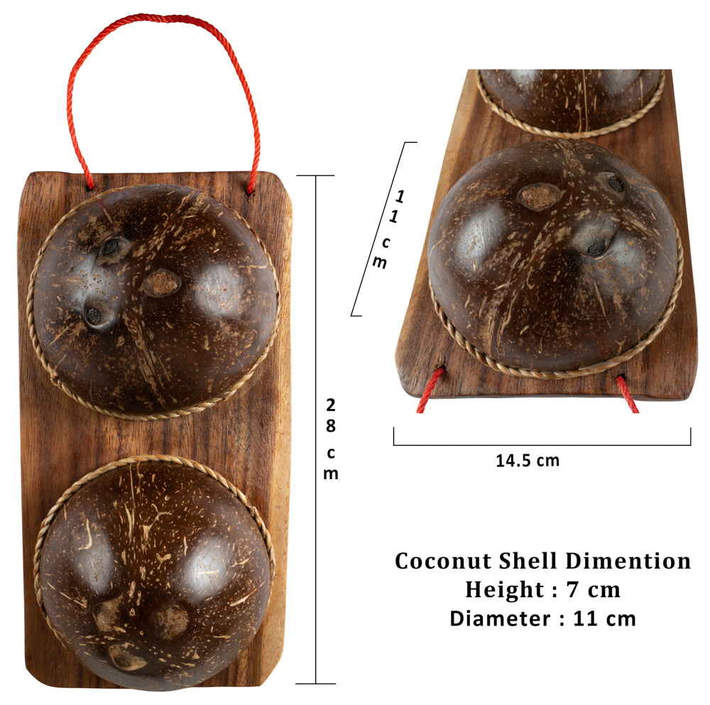 CCcollections Coconut Shell Wood Foot Massager | Plantar Fasciitis & Reflexology Tool for Home Spa