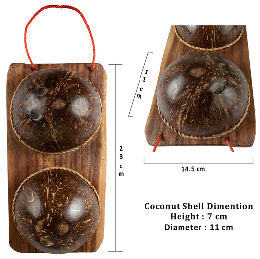 CCcollections Coconut Shell Wood Foot Massager | Plantar Fasciitis & Reflexology Tool for Home Spa