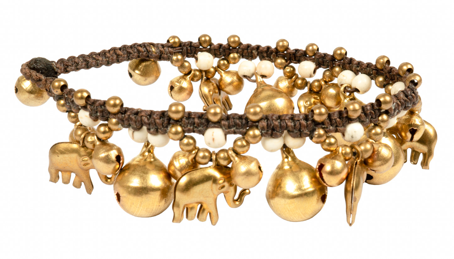 CCcollections Bohemian Bead Bracelet with Bell Fastening Multiple Variations Including Real Pearls - CCCollections