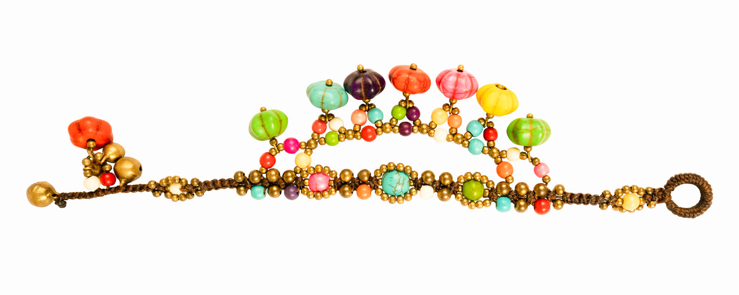 CCcollections Bohemian Bead Bracelet with Bell Fastening Multiple Variations Including Real Pearls - CCCollections