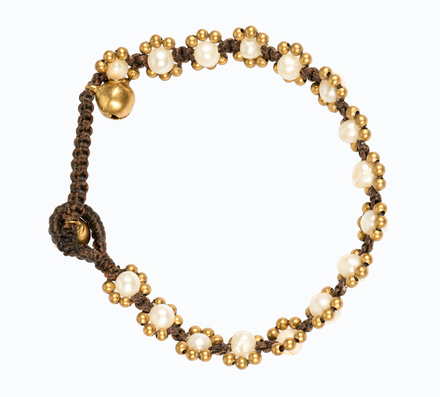 CCcollections Bohemian Bead Bracelet with Bell Fastening Multiple Variations Including Real Pearls - CCCollections