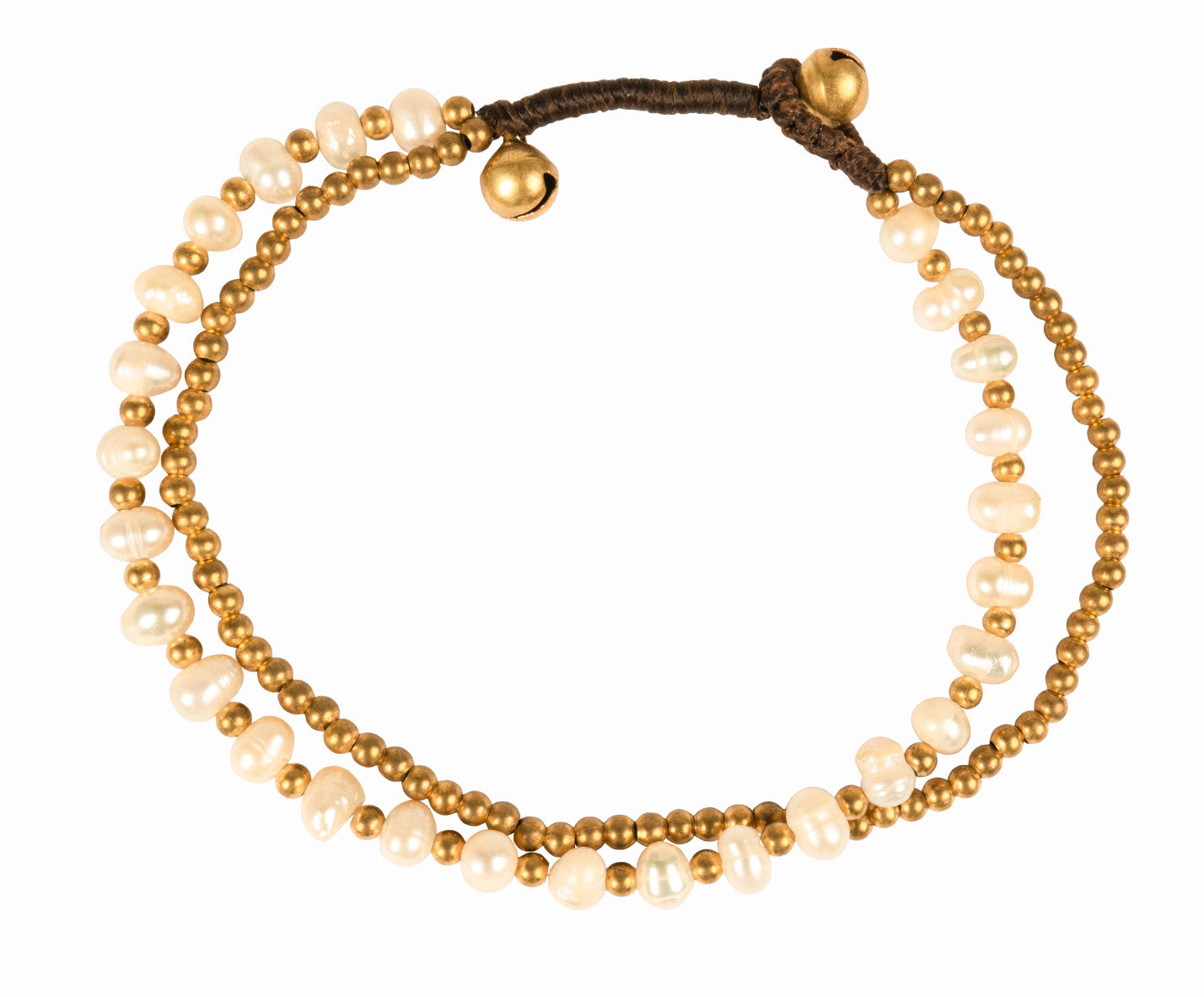 CCcollections Bohemian Bead Bracelet with Bell Fastening Multiple Variations Including Real Pearls - CCCollections