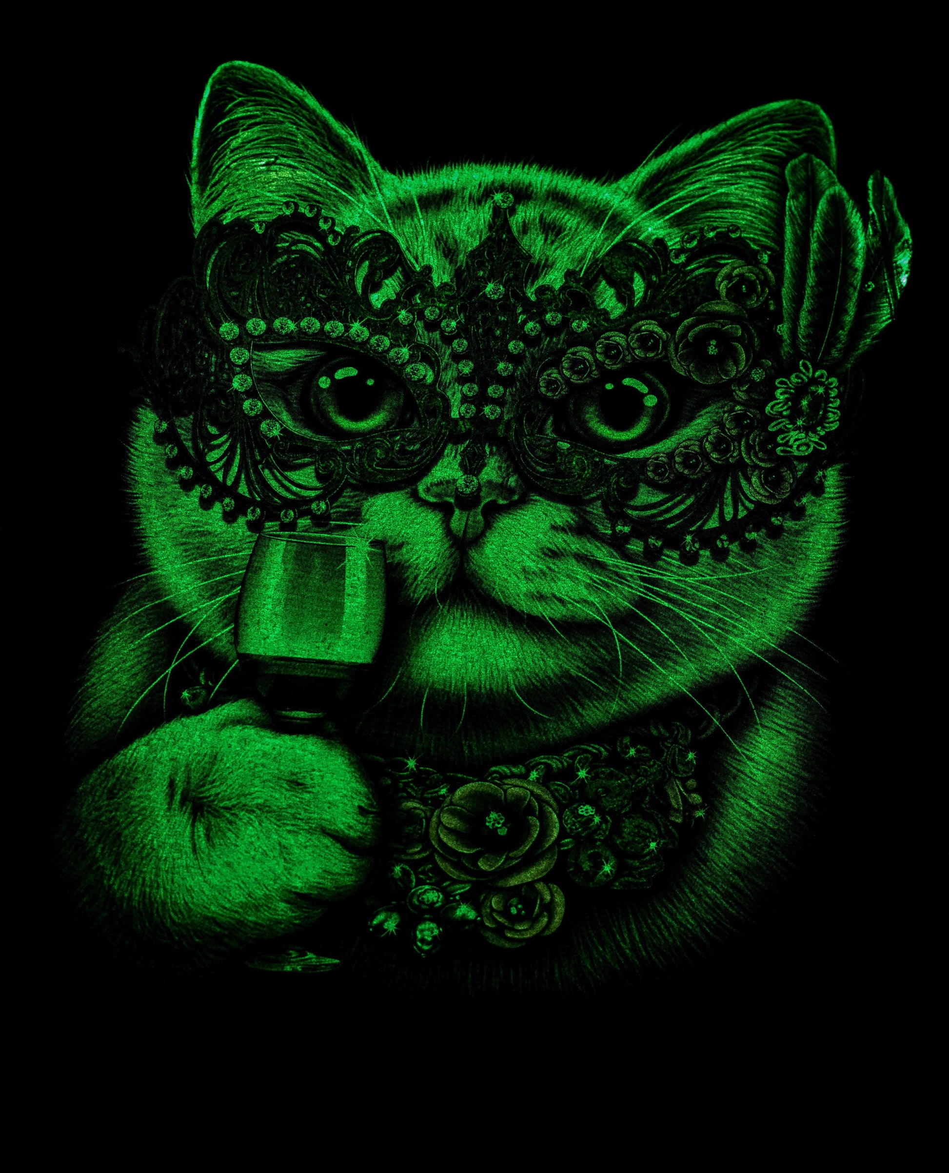 T-shirt 3D GLOW IN DARK HIGH QUALITY animal Printed unisex Tees - CCCollections