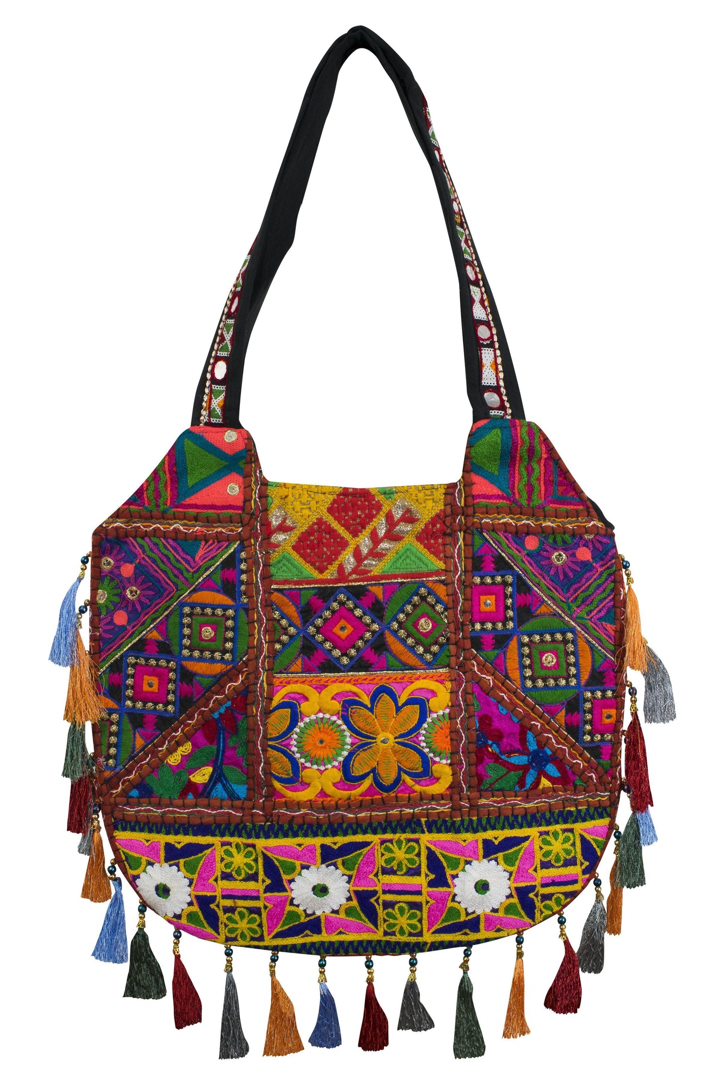 Ethnic Indian style Embroidered Bag Shoulder Strap - CCCollections