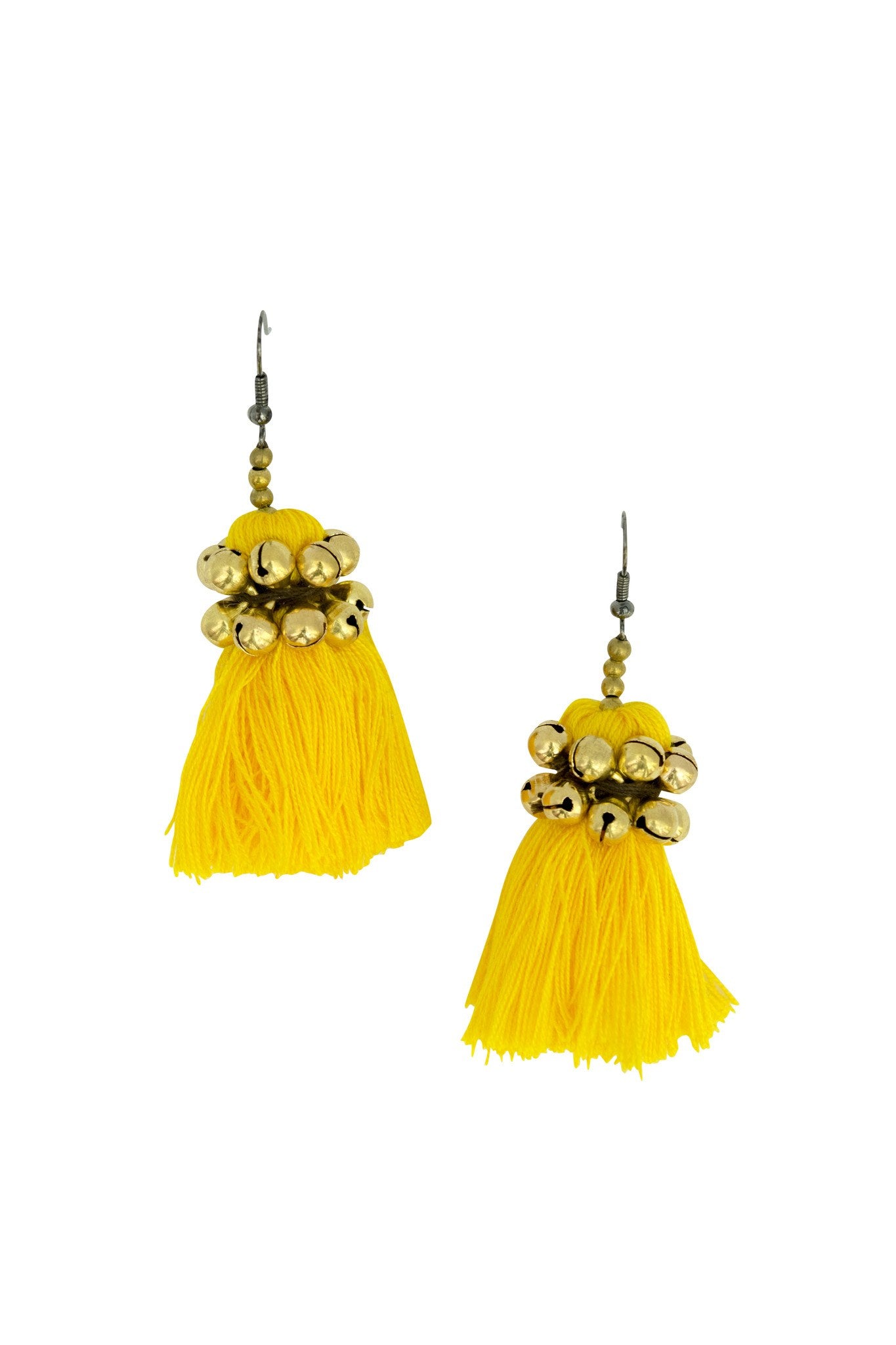 Hill Tribe Earring with Pom pom handmade - CCCollections