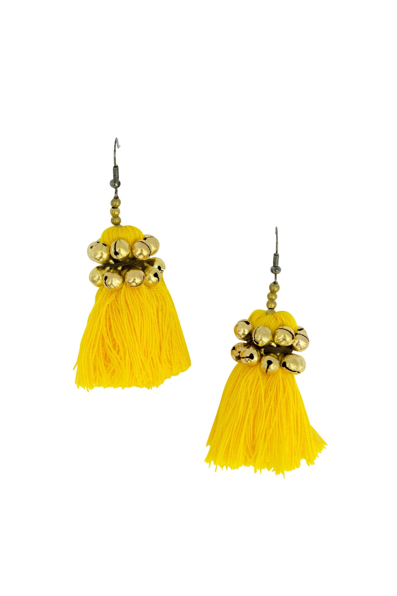 Hill Tribe Earring with Pom pom handmade - CCCollections