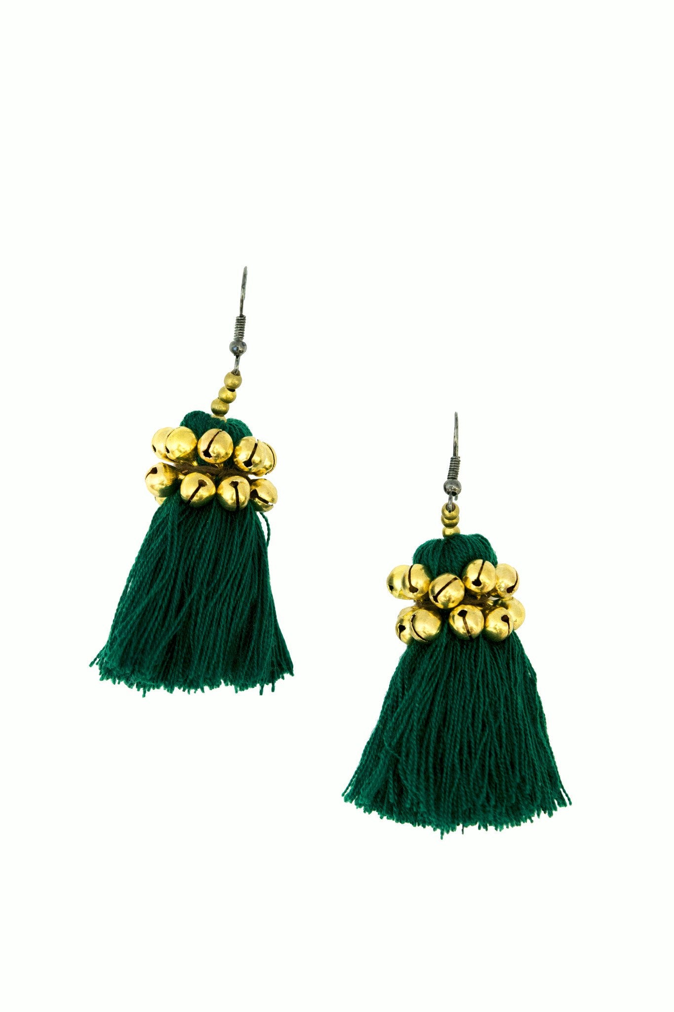 Hill Tribe Earring with Pom pom handmade - CCCollections