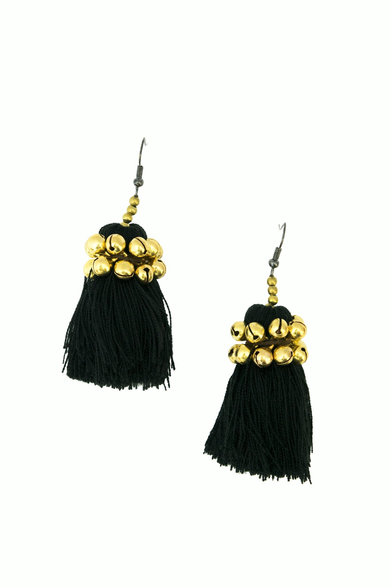 Hill Tribe Earring with Pom pom handmade - CCCollections