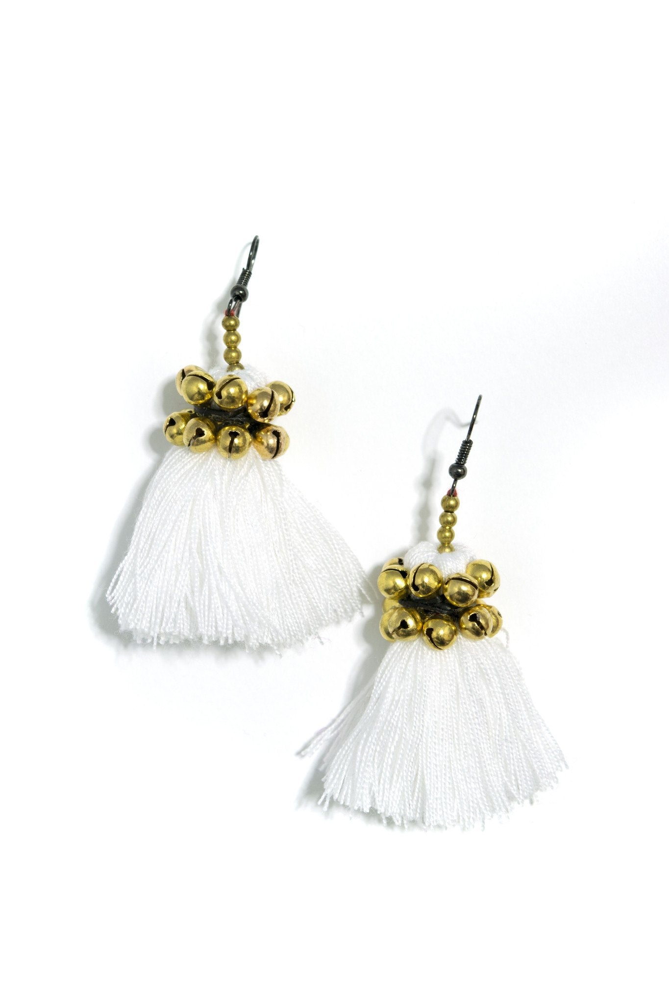 Hill Tribe Earring with Pom pom handmade - CCCollections