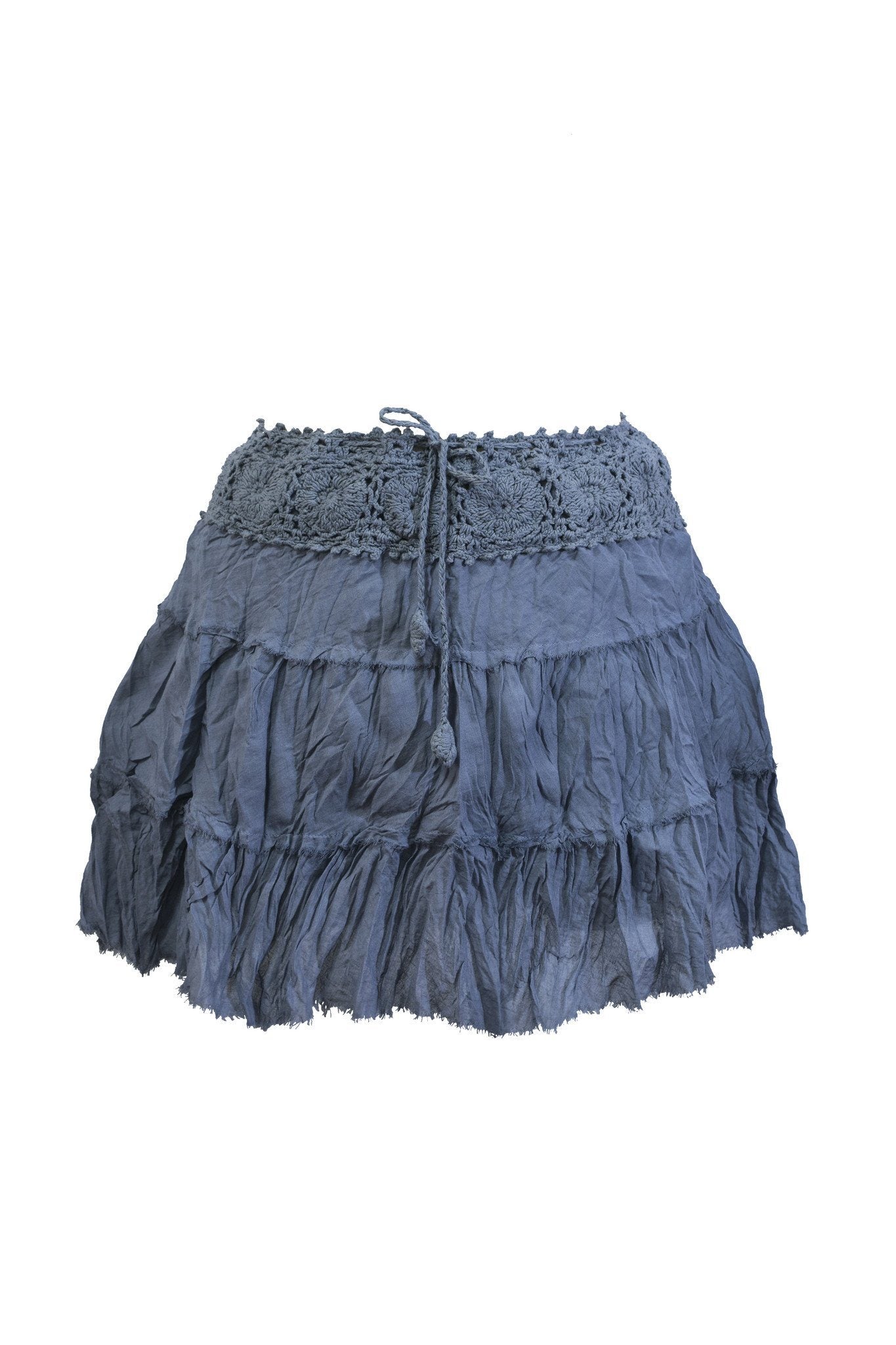 Short Skirt B Cotton with Crochet Waist - CCCollections