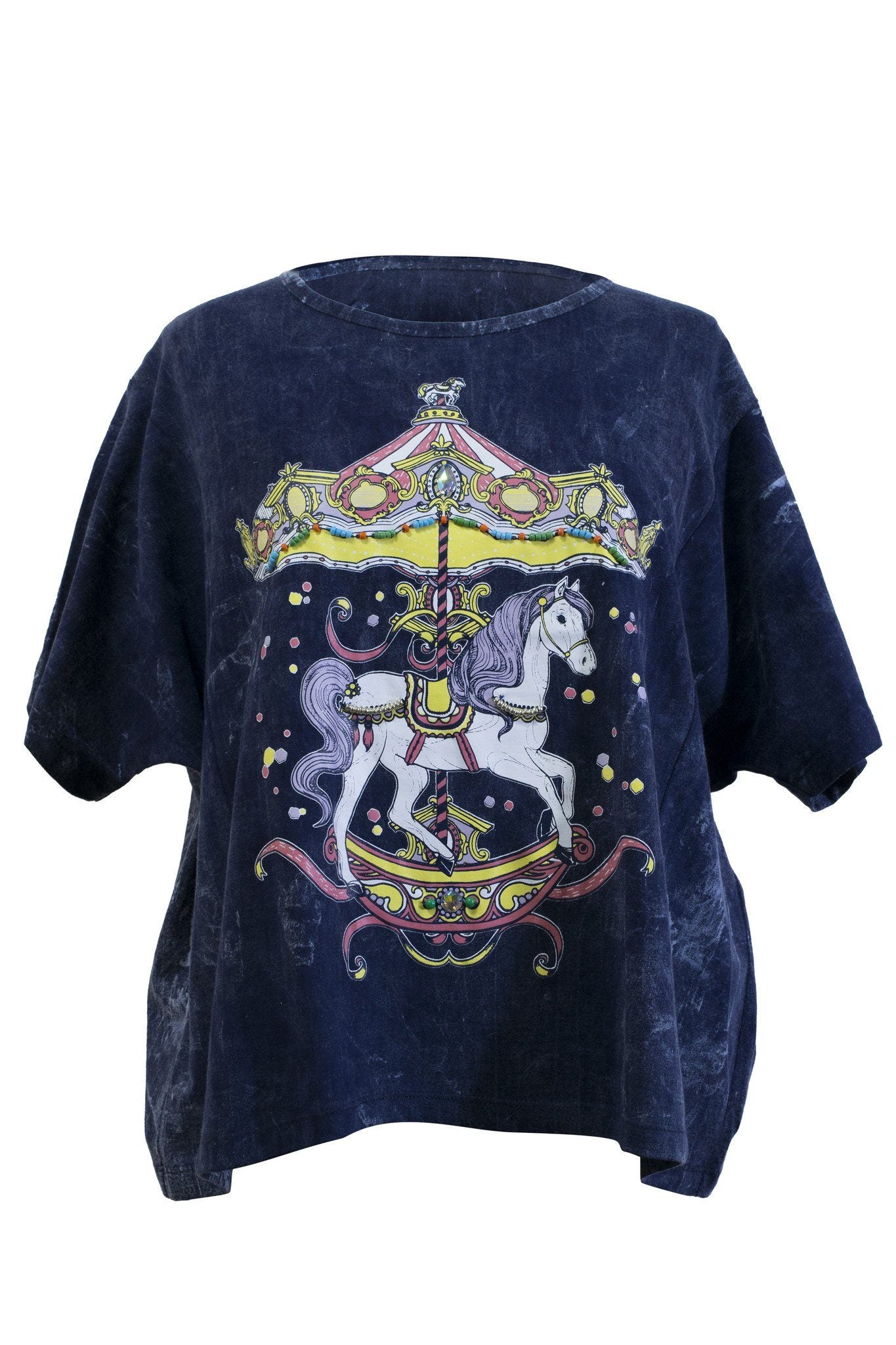 T-Shirt Animal Printed Embroidery Dye cotton - CCCollections
