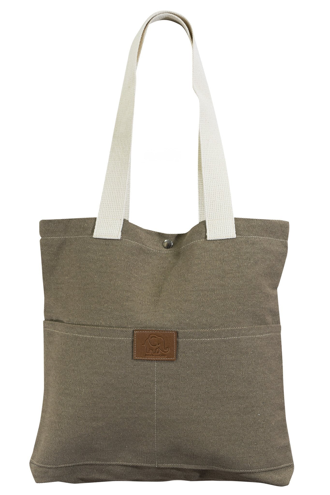 Mrs. Tote Shoulder bag Cotton Canvas Printed with Two front Pocket - CCCollections