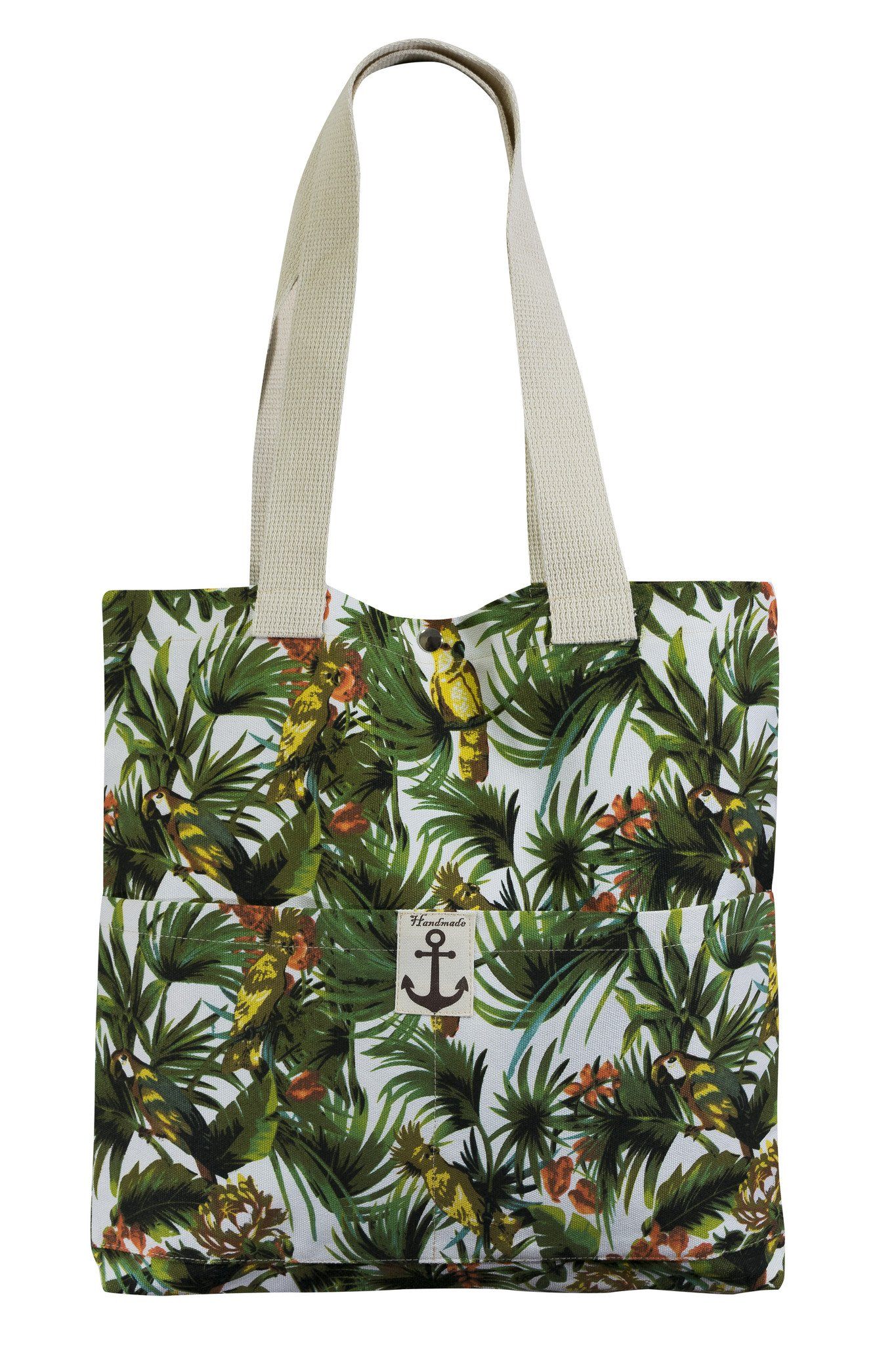 Mrs. Tote Shoulder bag Cotton Canvas Printed with Two front Pocket - CCCollections