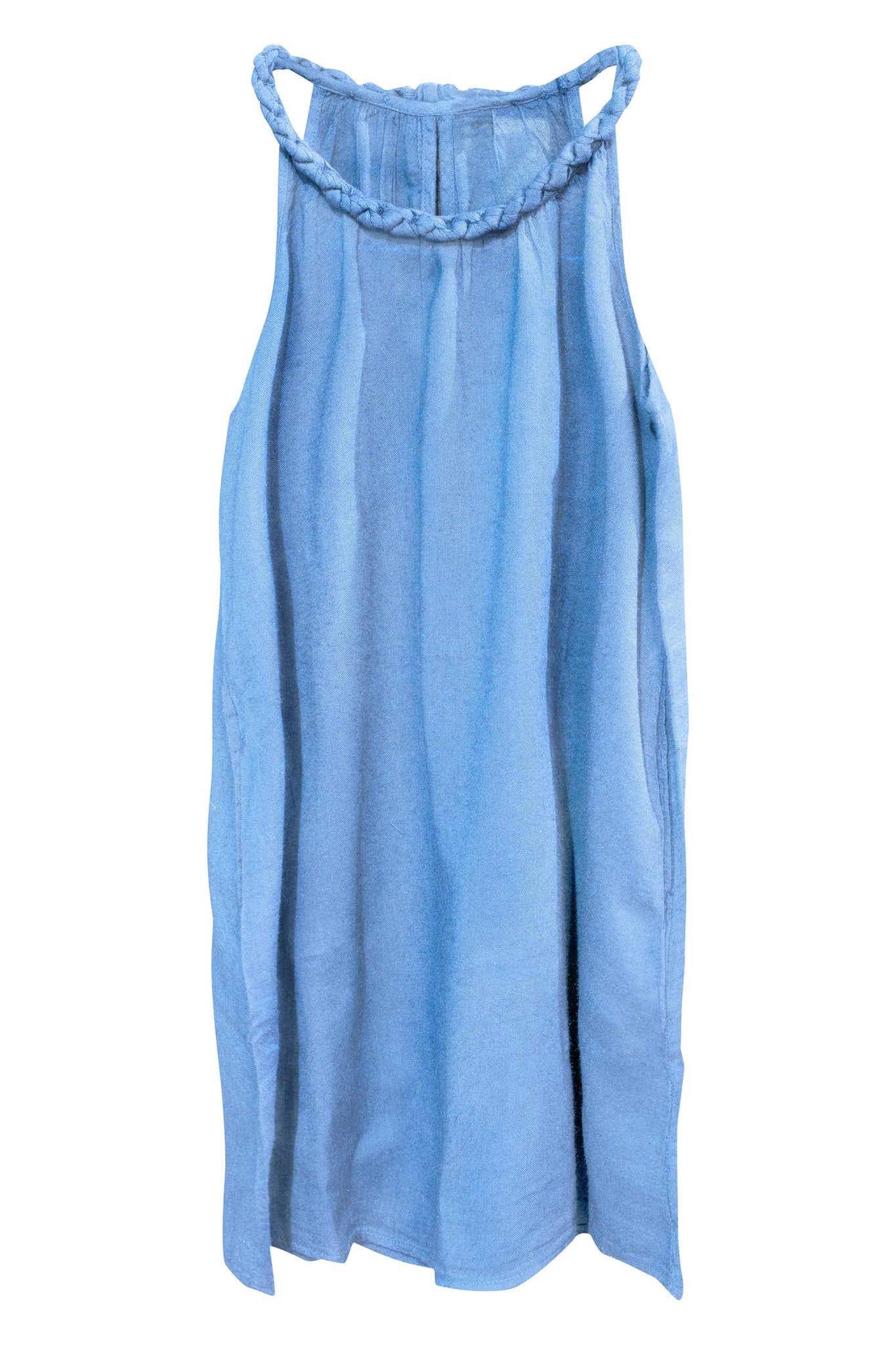 Kids Girl Strap Plait knee Dress Boat Neck 2 Years - CCCollections