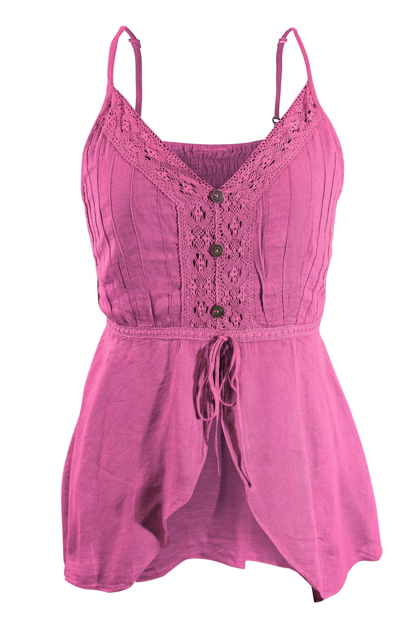 Cotton V Neck Strap Top D - CCCollections