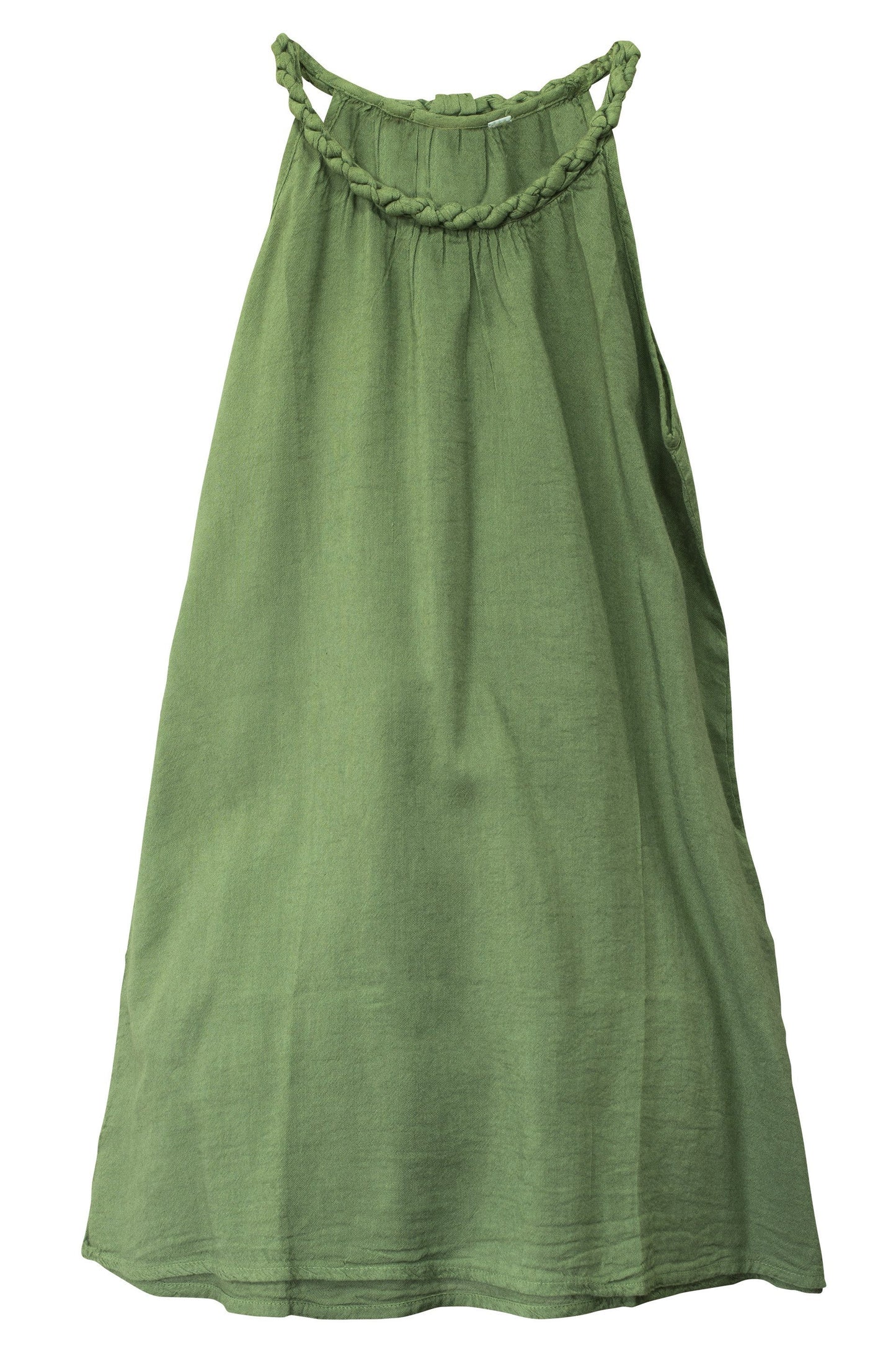 Kids Girl Strap Plait knee Dress Boat Neck 2 Years - CCCollections