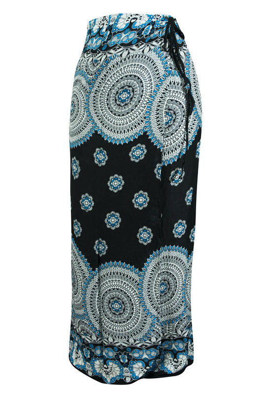 Wrap Sarong Skirt Mandala Flower print - CCCollections