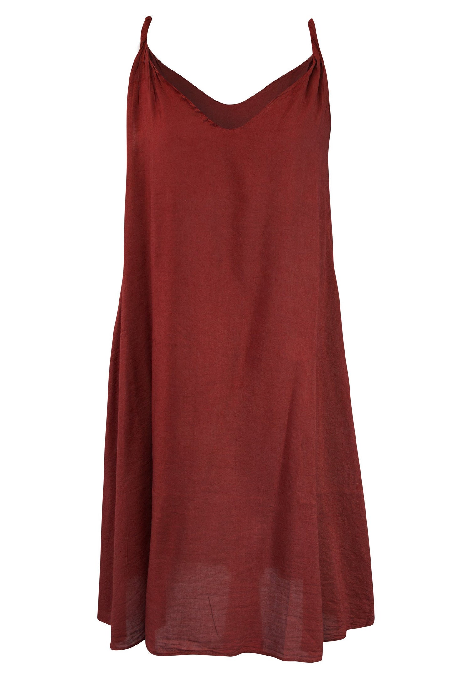 Cotton Camisole Dress V Neck A Line - CCCollections