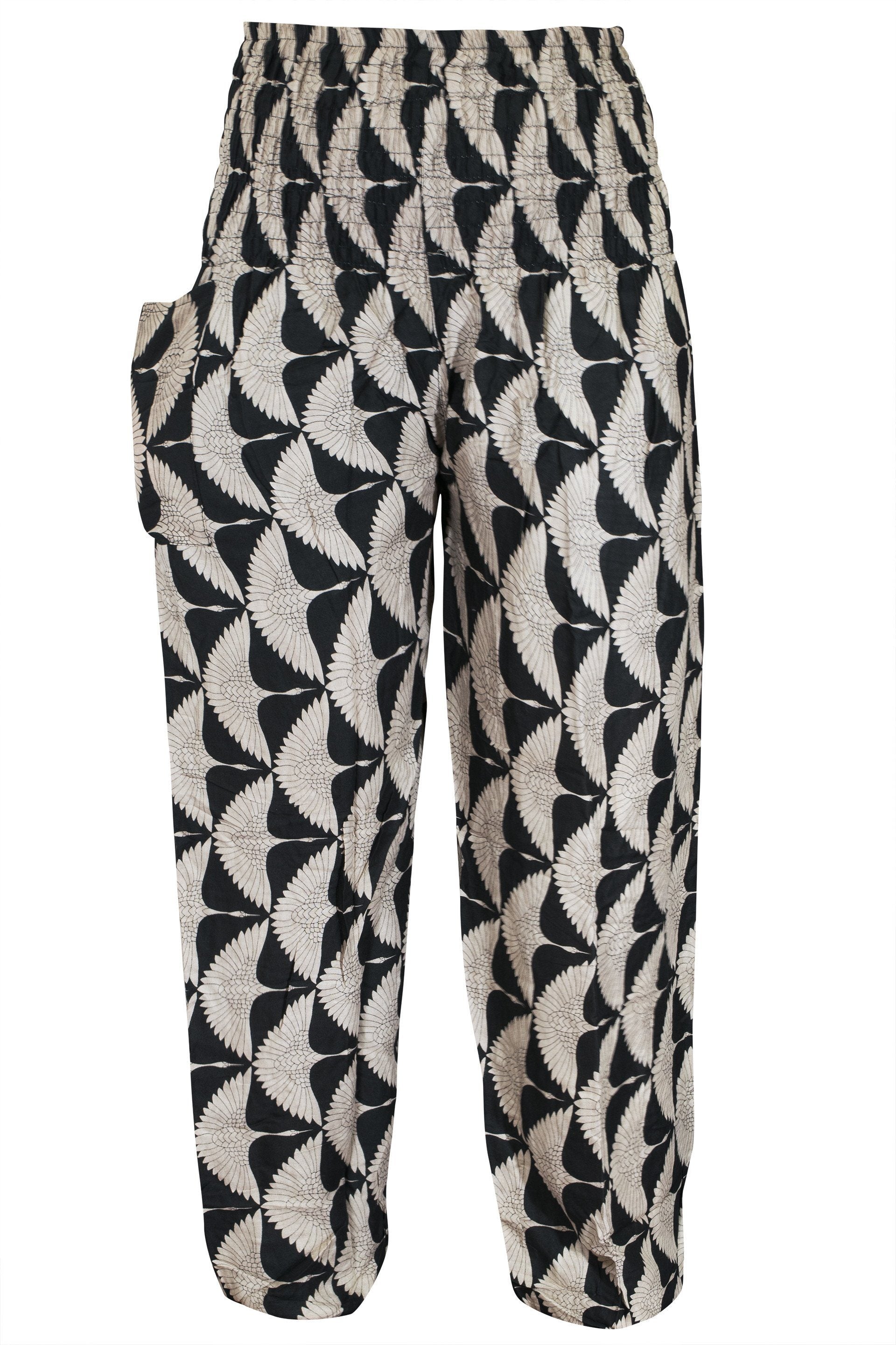 Soft and Comfortable Smocked Waist Pyjama Trousers | Lounge and Yoga Pants - CCCollections