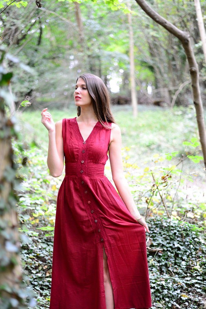white christmas dresses Women's White Cotton Embroidered Eyelet Maxi Dress main image 1