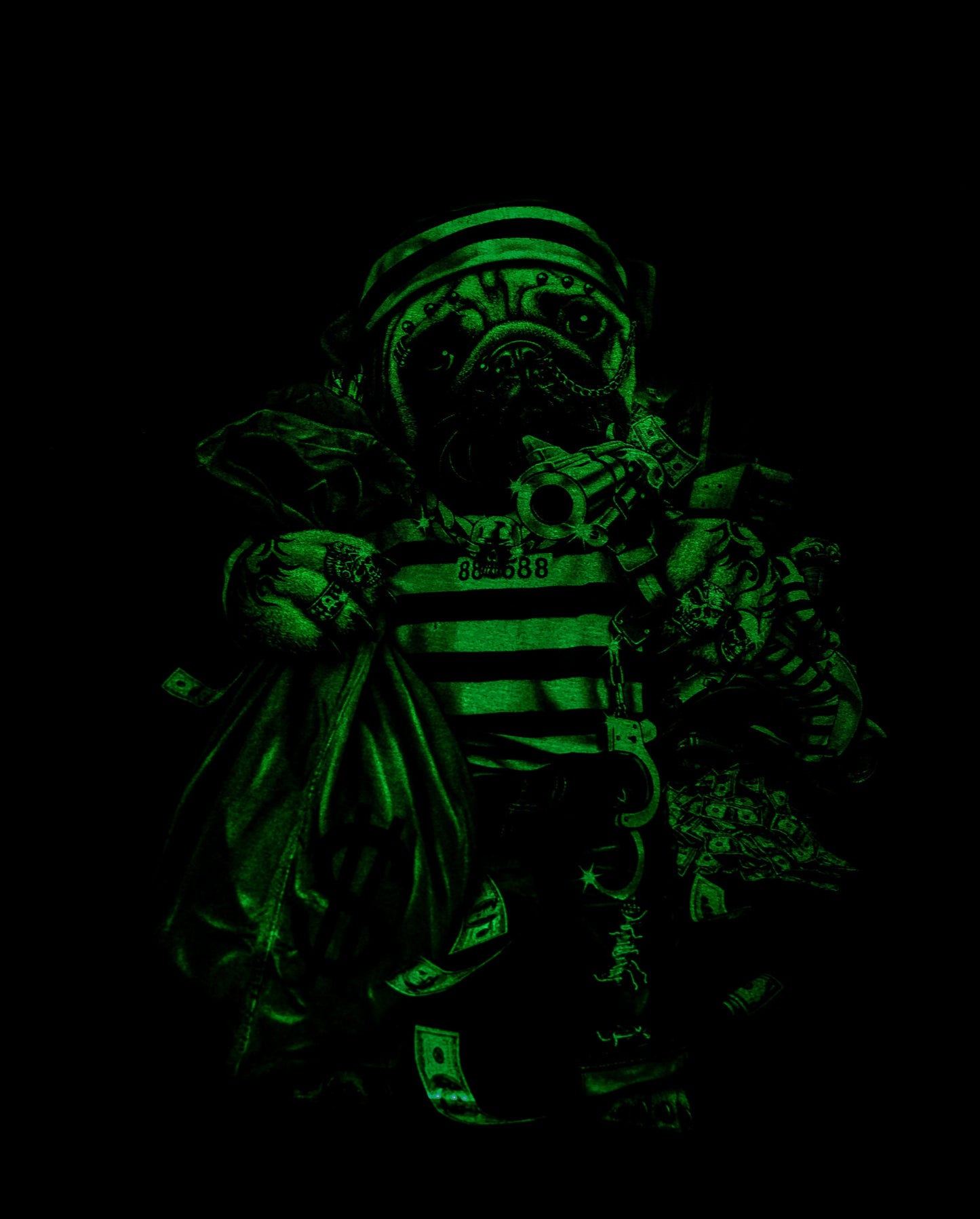 T-shirt 3D GLOW IN DARK HIGH QUALITY animal Printed unisex Tees - CCCollections