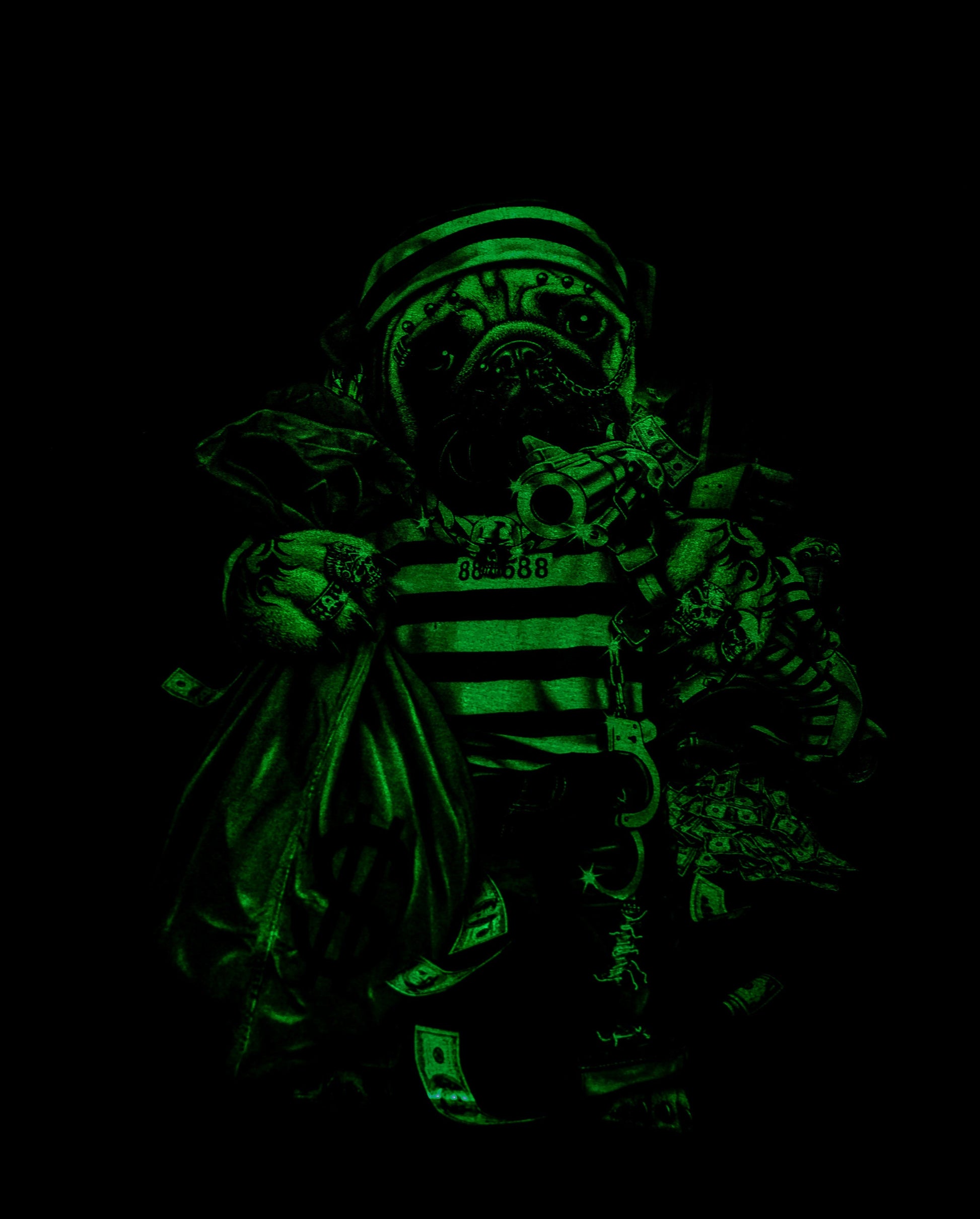 T-shirt 3D GLOW IN DARK HIGH QUALITY animal Printed unisex Tees - CCCollections