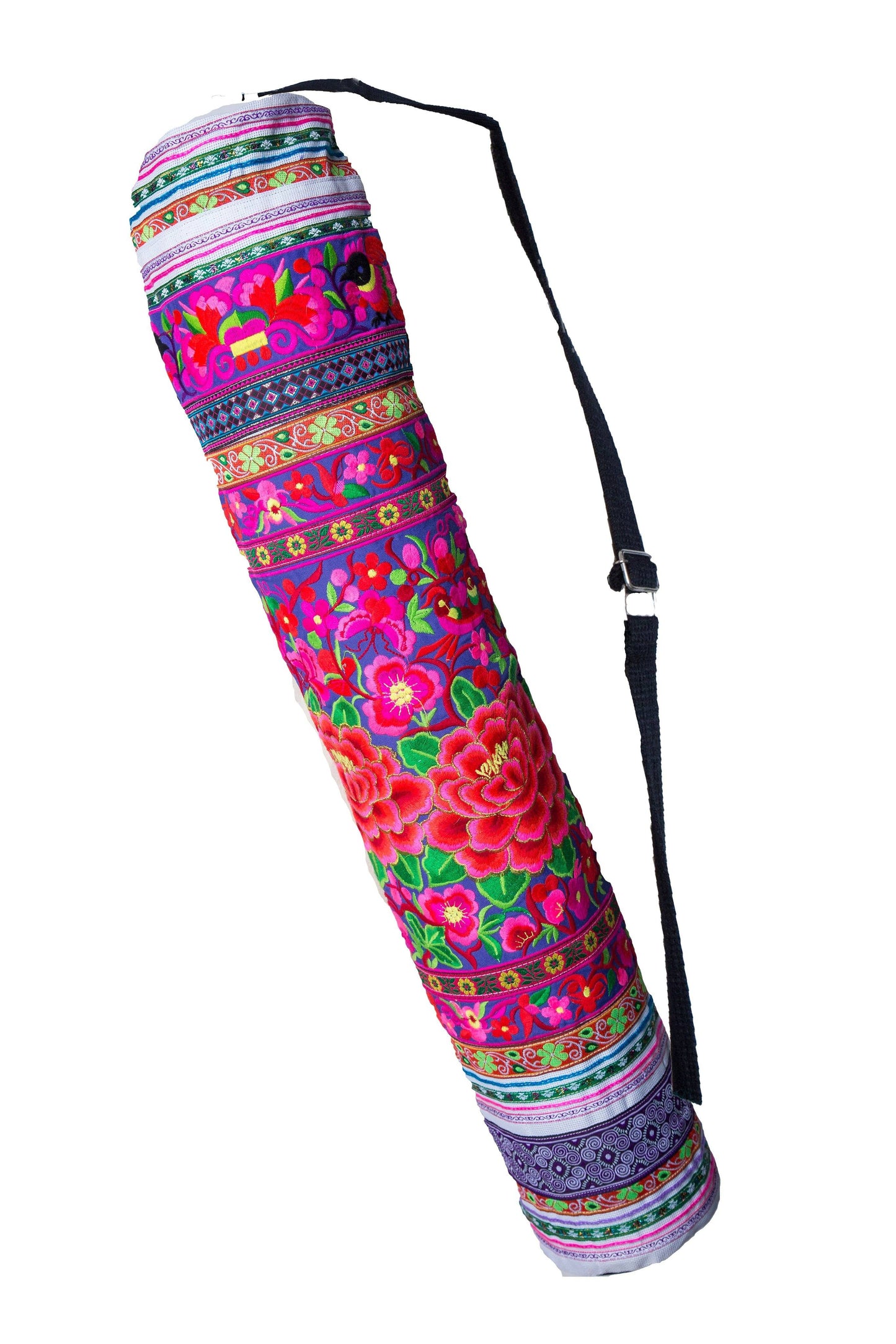 Bohemian Yoga Mat Bag Carrier Embroidered Hill tribe ethnic G - CCCollections