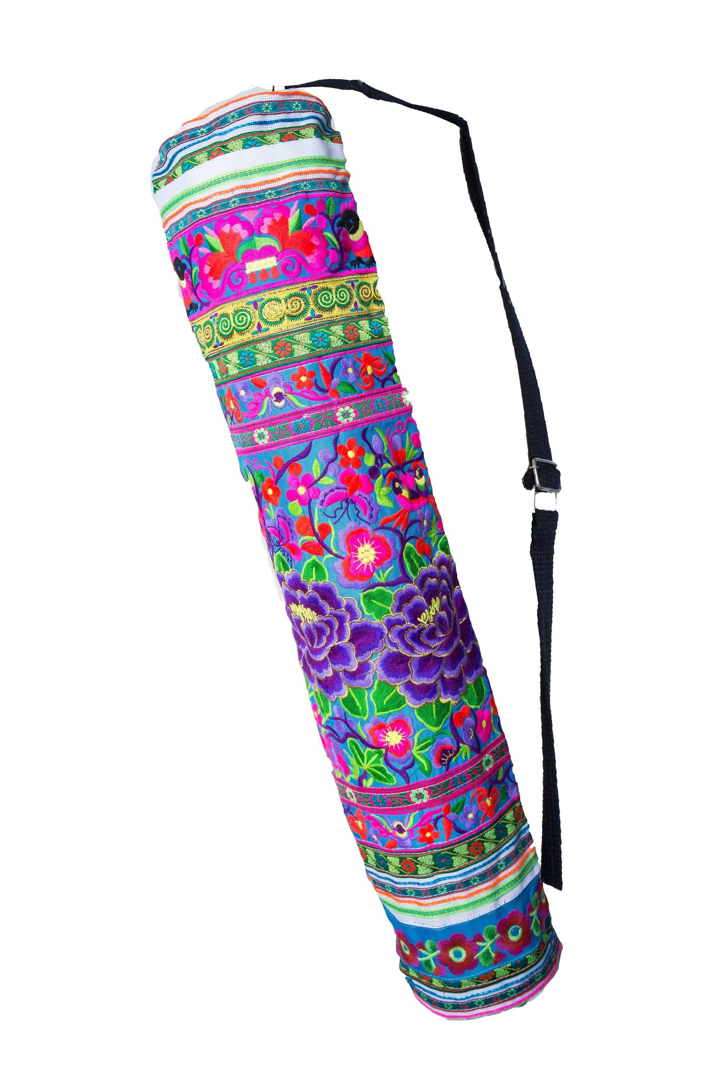Bohemian Yoga Mat Bag Carrier Embroidered Hill tribe ethnic G - CCCollections