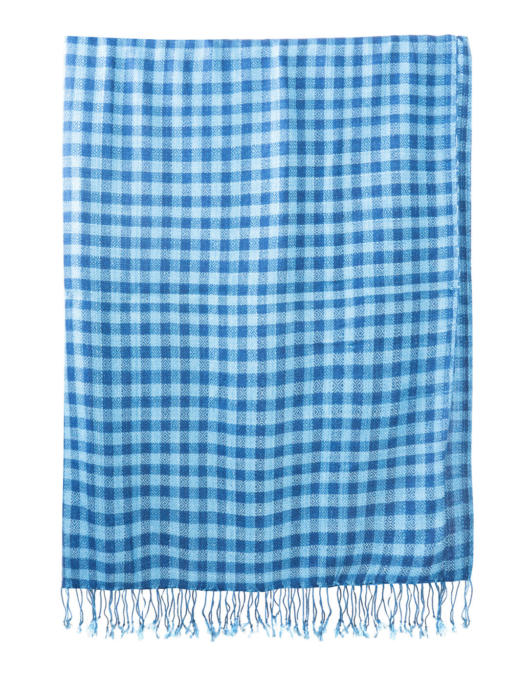 Natural Dyed Indigo Handwoven Cotton Scarf - CCCollections