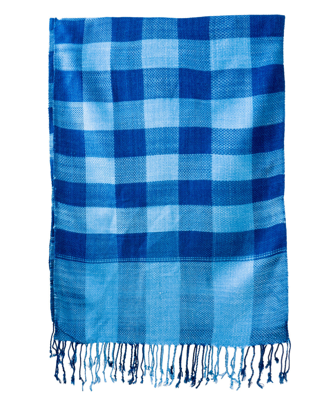 Natural Dyed Indigo Handwoven Cotton Scarf - CCCollections