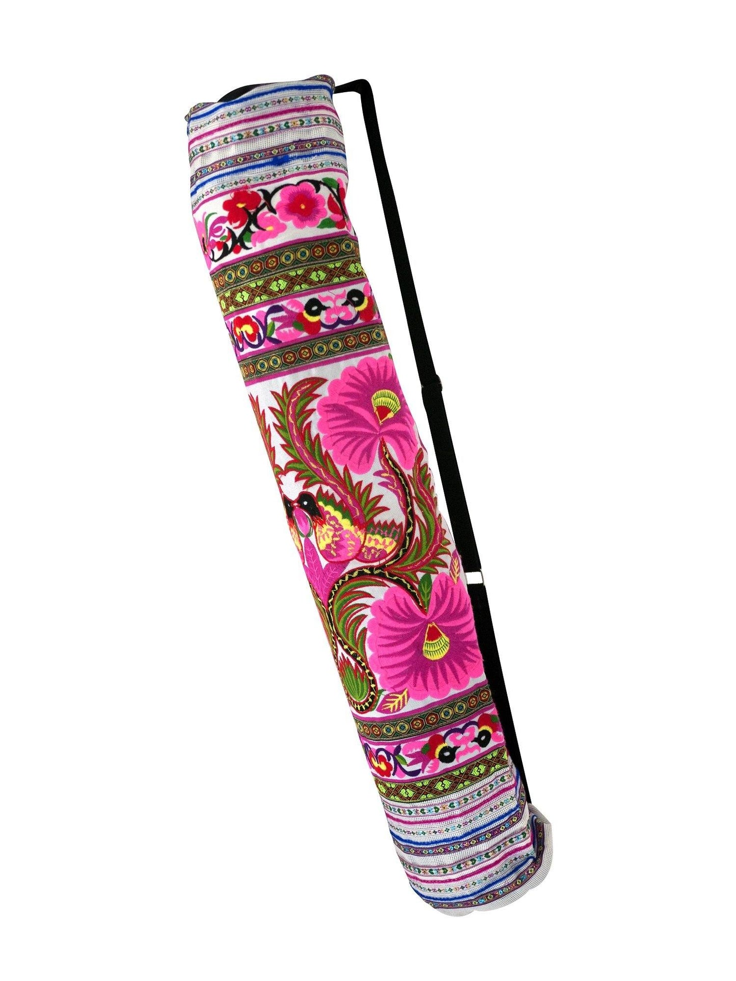 Bohemian Yoga Mat Bag Carrier Embroidered Hill tribe ethnic J - CCCollections