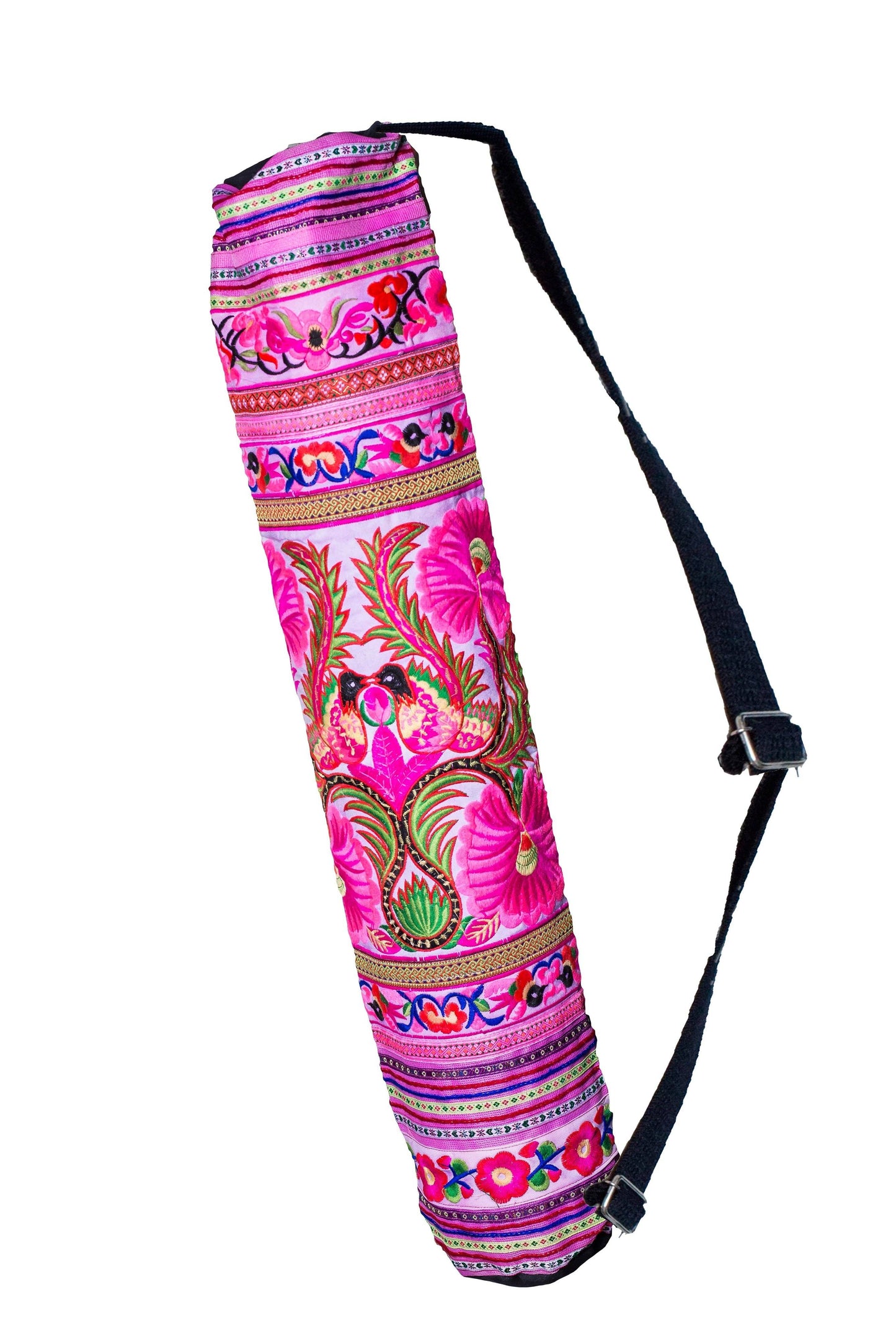 Bohemian Yoga Mat Bag Carrier Embroidered Hill tribe ethnic J - CCCollections