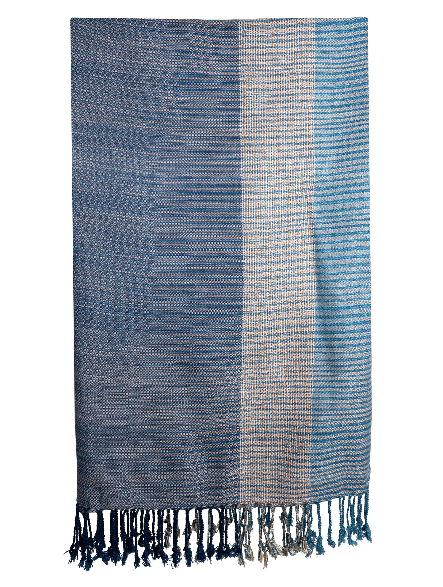 Natural Dyed Indigo Handwoven Cotton Scarf - CCCollections