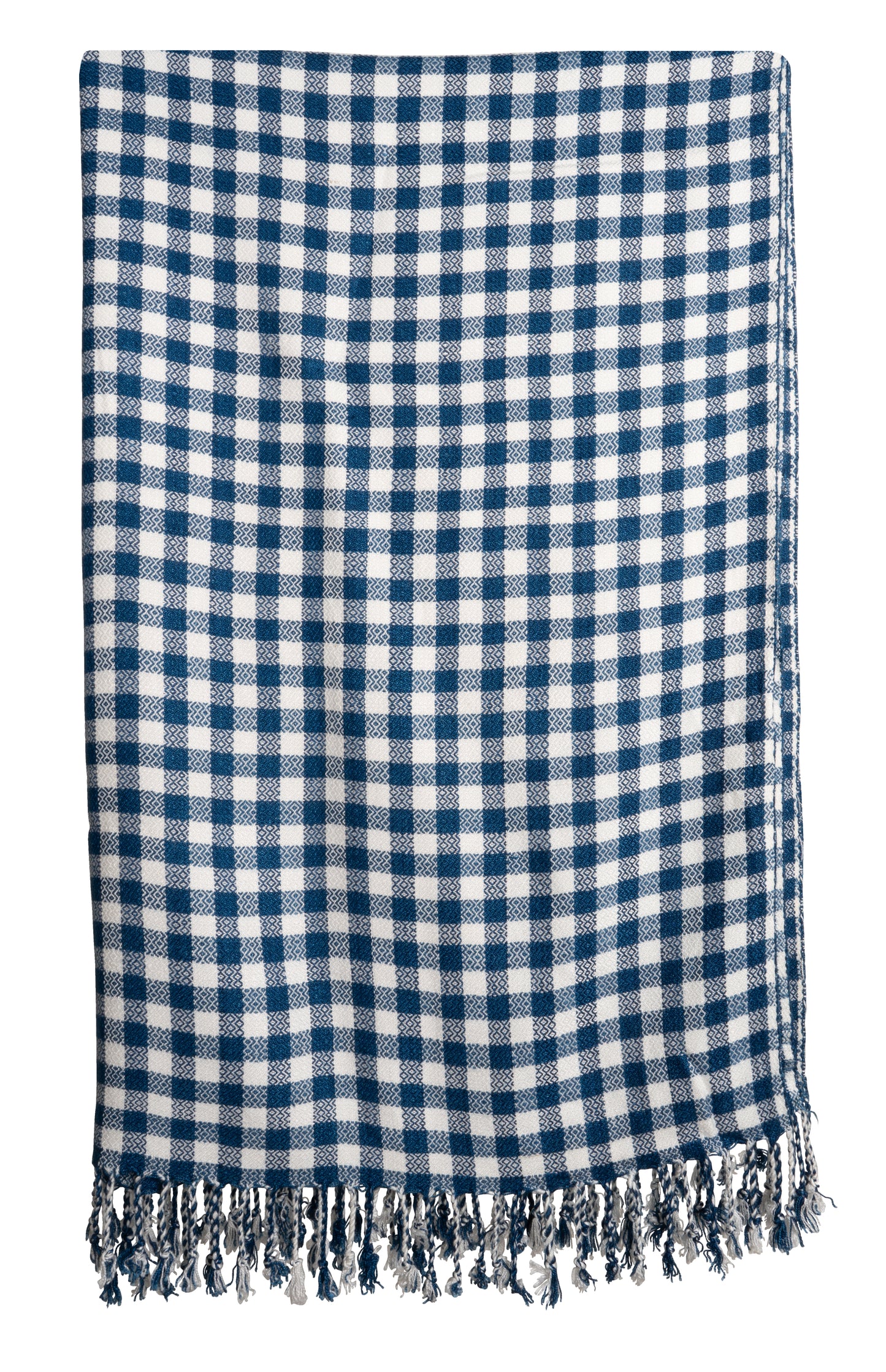 Natural Dyed Indigo Handwoven Cotton Scarf - CCCollections