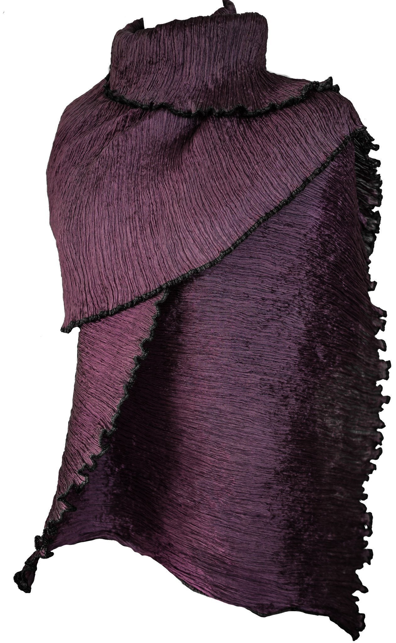 Pure Silk Pleated Stole / Shawl Wrap - CCCollections