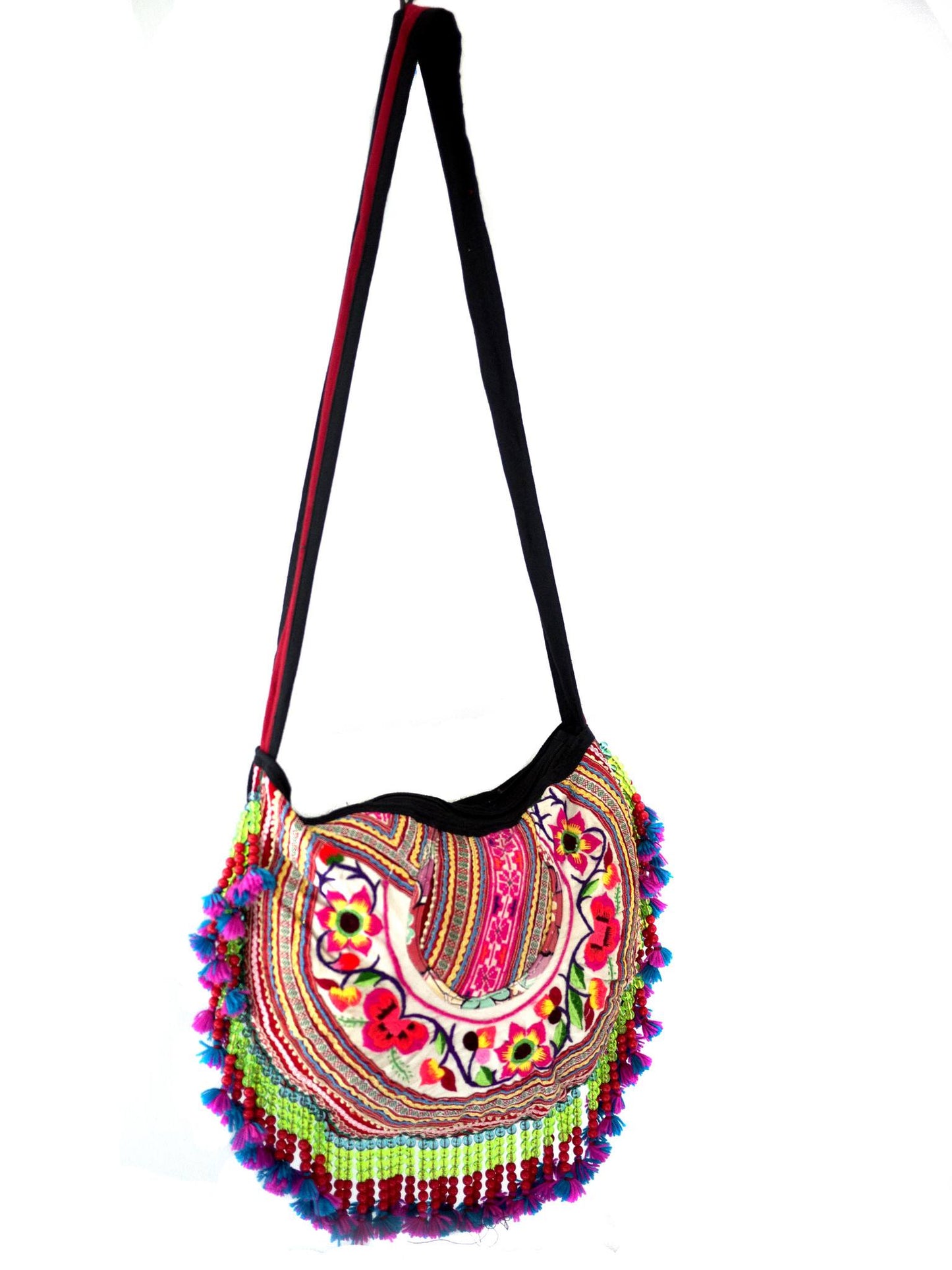 Handmade Hill Tribe Bags with bead work (NC-Crossed body- One Side- embroidery) - CCCollections