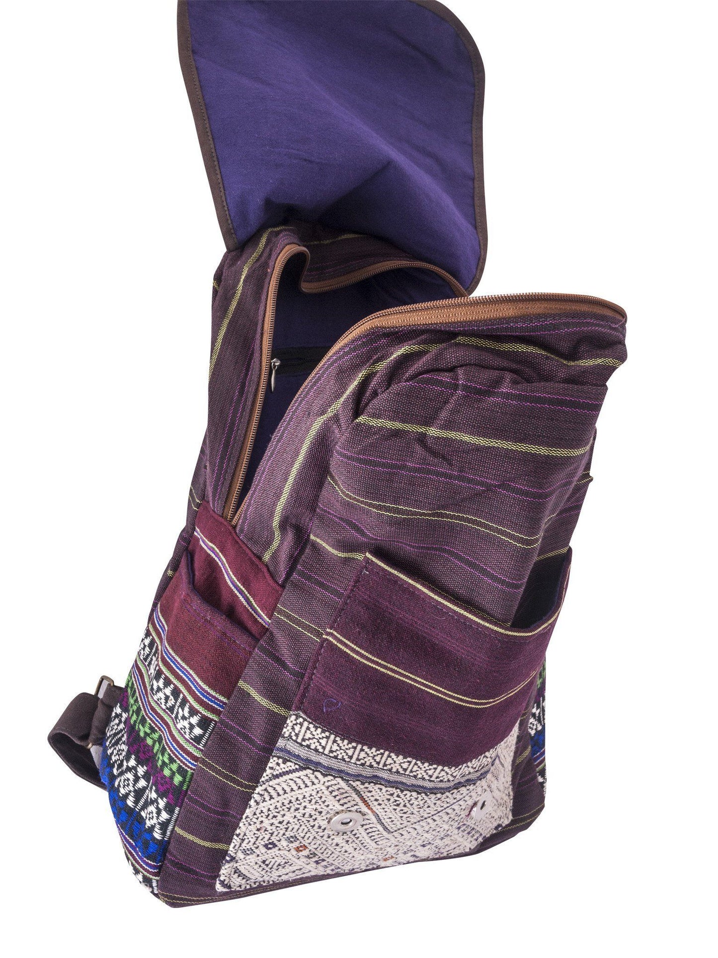 Backpack Hill Tribe Purple Bag - CCCollections