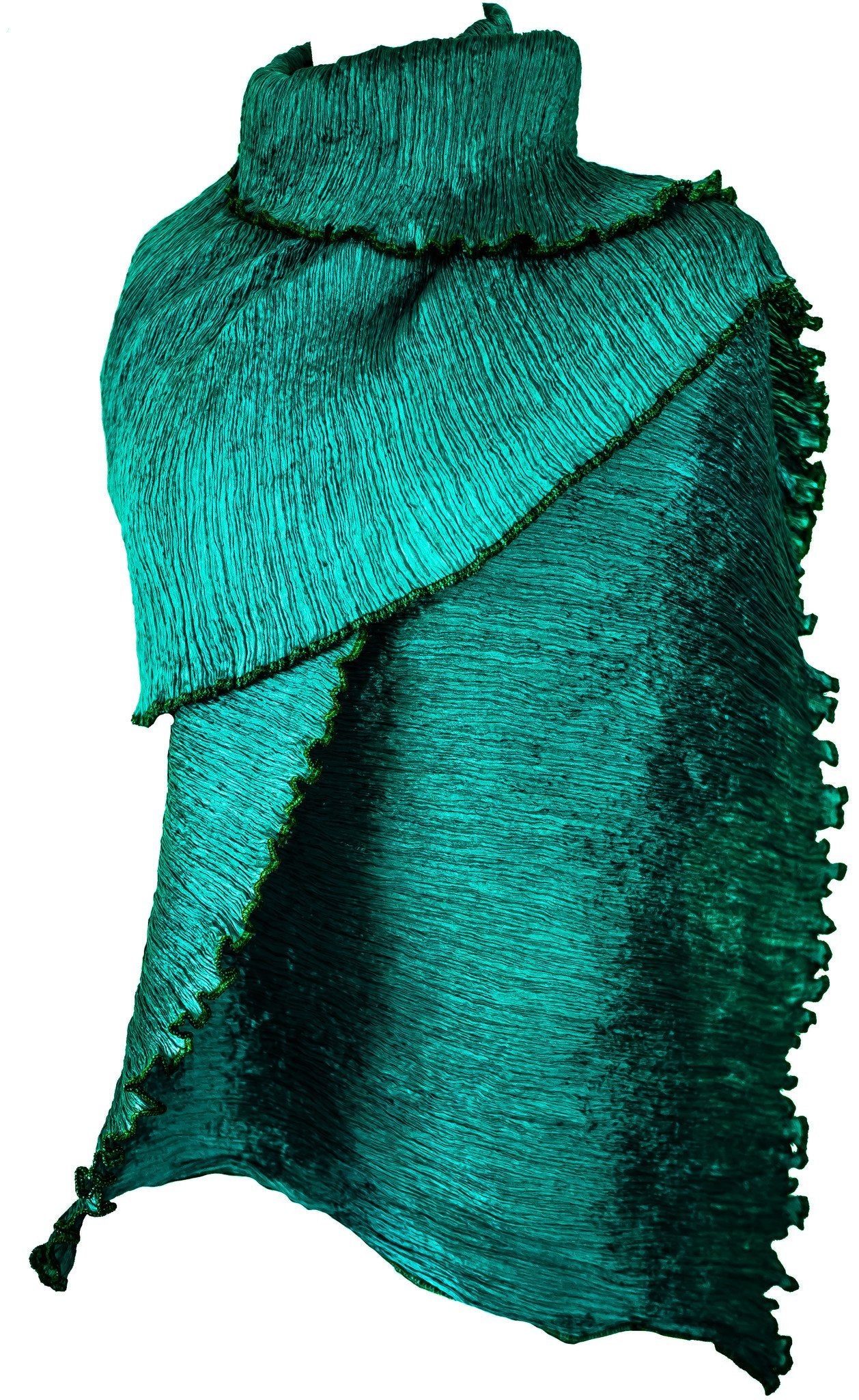 Pure Silk Pleated Stole / Shawl Wrap - CCCollections